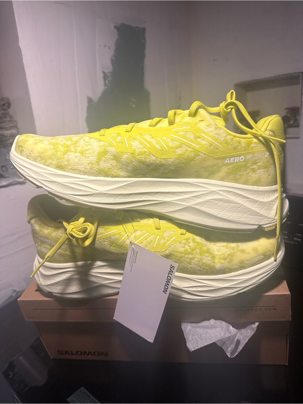 Salomon AERO GLIDE 2 Women’s Running Shoes - Neon Yellow